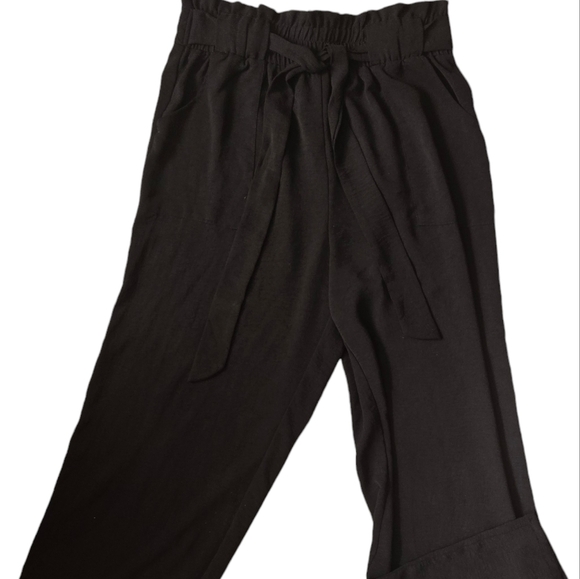 NWOT IWOLLENCE Wide Leg Pants/High Waist, Black, Women's Size Large - Picture 8 of 13